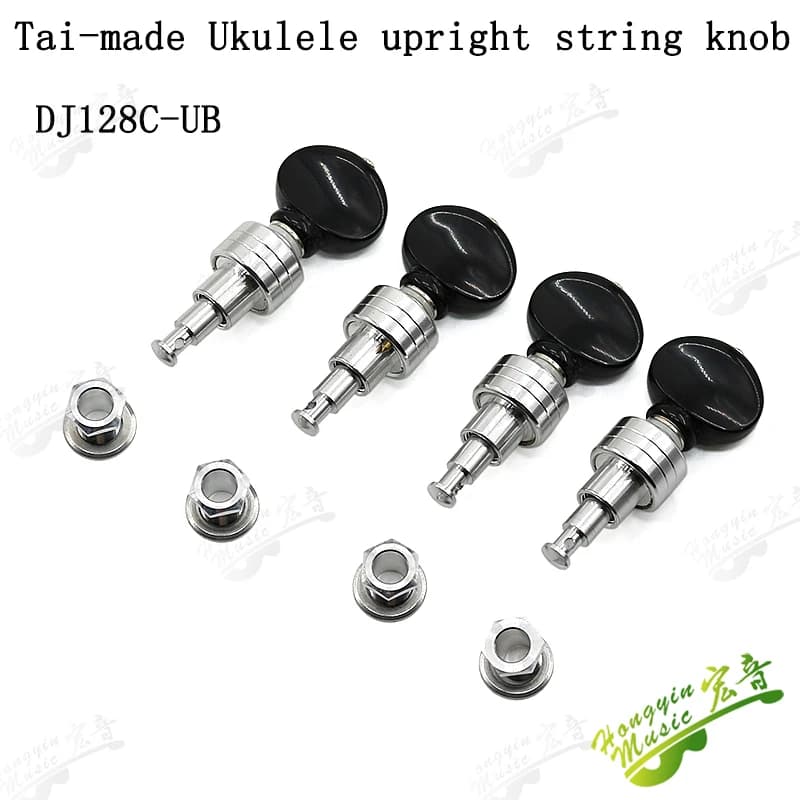 Ukulele nero e argento verticale quasi pulsante pulsante stringa accessori Ukulele avvolgitore accessori strumento
