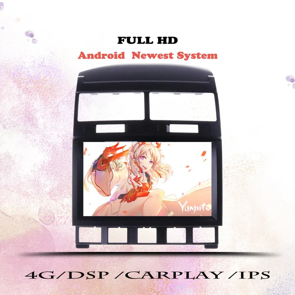 Android 14.0 Autoradio Multimediale Video Lettore DVD Per VW Volkswagen Touareg 2002 2003 2004 2005 2006 2010 Navigazione GPS HU RDS