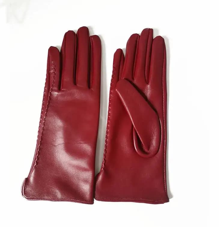Women's slim sheepskin leather gloves female thin genuine leather gloves touchscreen motorcycle driving glove R483