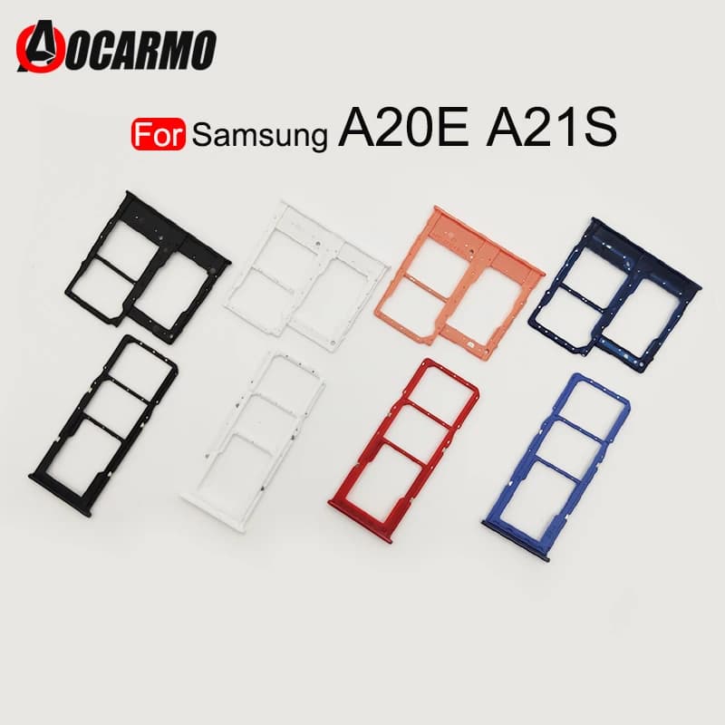 Per Samsung Galaxy A21S A217F A20E A202 A202F A202DS Doppio Slot Per Schede Sim Supporto Del Vassoio Lettore di Schede Sim Presa parti di ricambio