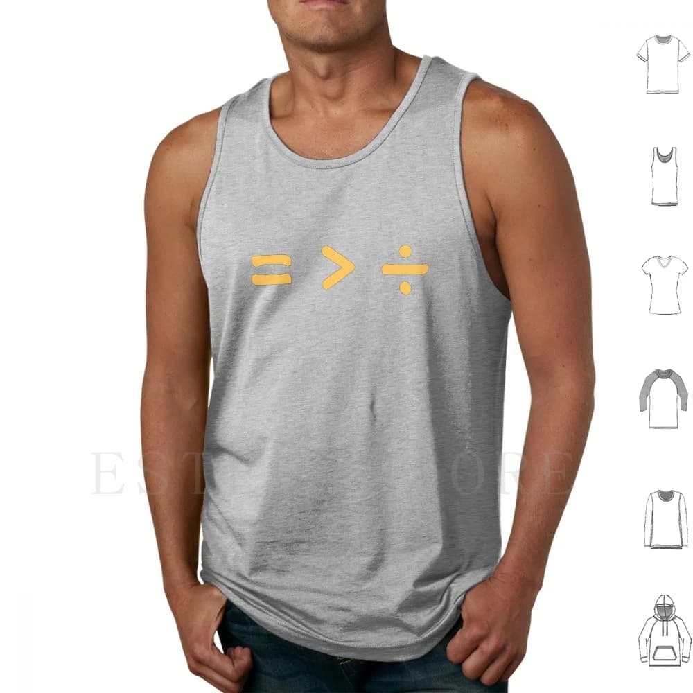 Equality Is Greater Than Division Tank Tops Vest Cotton Equality Peace Opportunity Black Lives Matter Justice Love