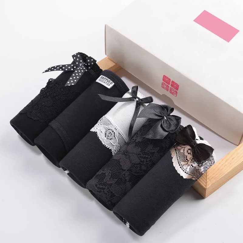 5 Pz/lotto Biancheria Intima di Cotone Mutandine Slip da Donna Ragazze Biancheria Sexy Arco Pantys Mutande Traspiranti Pantaloncini Mutandine Per Le Donne