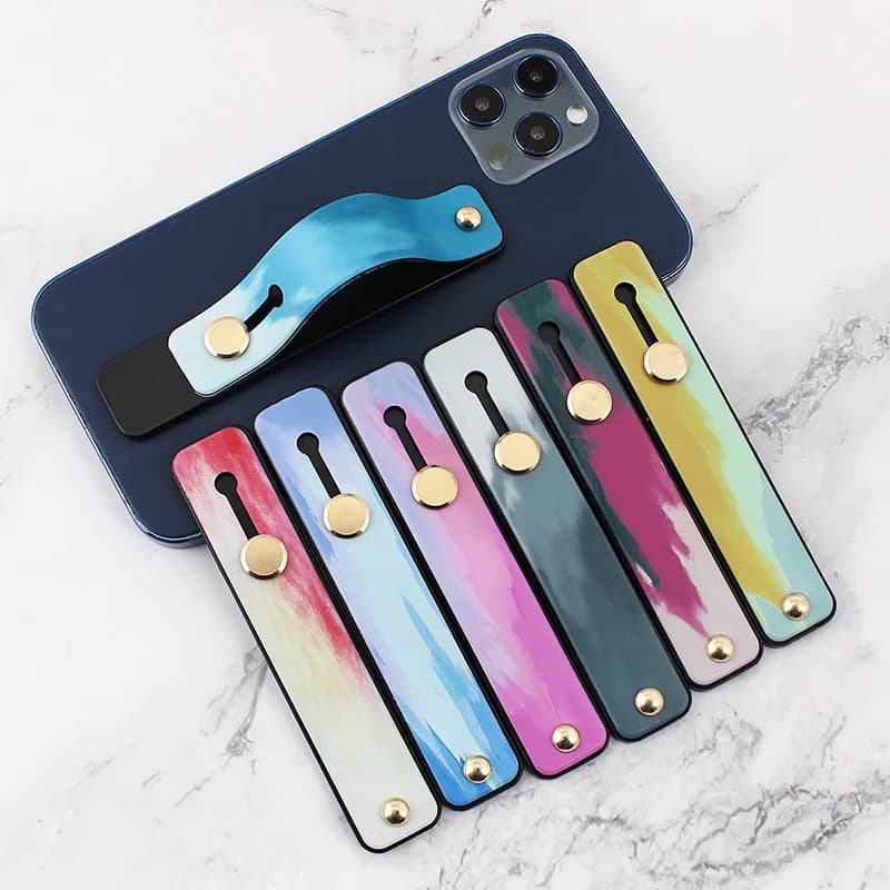 Staffa per cinturino da dito telescopico portatile con impugnatura per telefono Supporto per anello da dito universale in silicone per iPhone 12 Huawei
