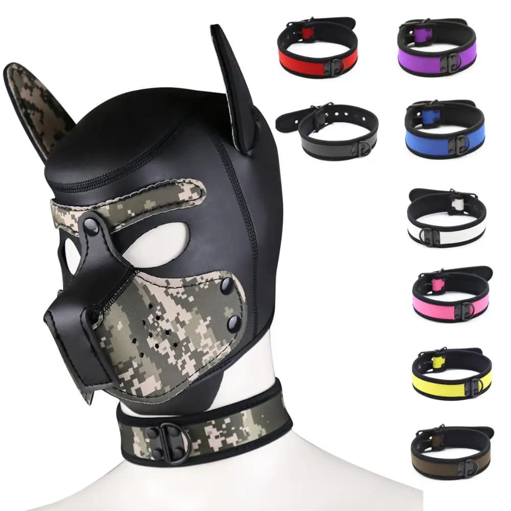 Giochi SM Cucciolo Collari di Gioco Per Adulti Set BDSM Lingerie Cane Gioco di Ruolo Collare Per Bondage Collana Cosplay Flirtare Per le coppie
