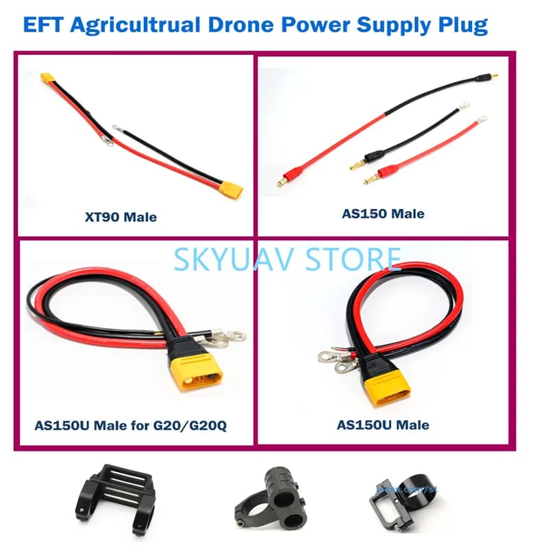 EFT XT90 Plug AS150 AS150U Fixed Seat Connector Bracket Support Bracket Frame Support Base Drone E410P E610P E616P