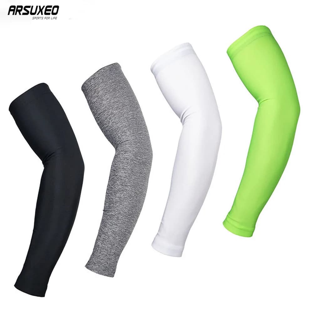 ARSUXEO Sports Arm Sleeve Men Women MTB Bicycle Arm Guard UV Race Golf Volleyball Cover