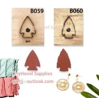 The Arrow Earrings Cutting Dies Wooden Die Cut Scrapbooking for Leather, Suit for Common Leather Cutting, Big Shot Machine B059