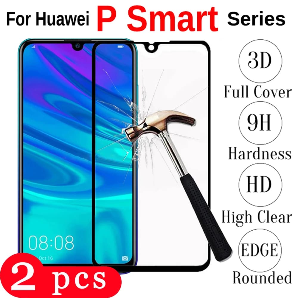 2Pcs tempered glass for huawei p smart plus 2019 2018 protective film p smart Z phone screen protector on the glass smartphone