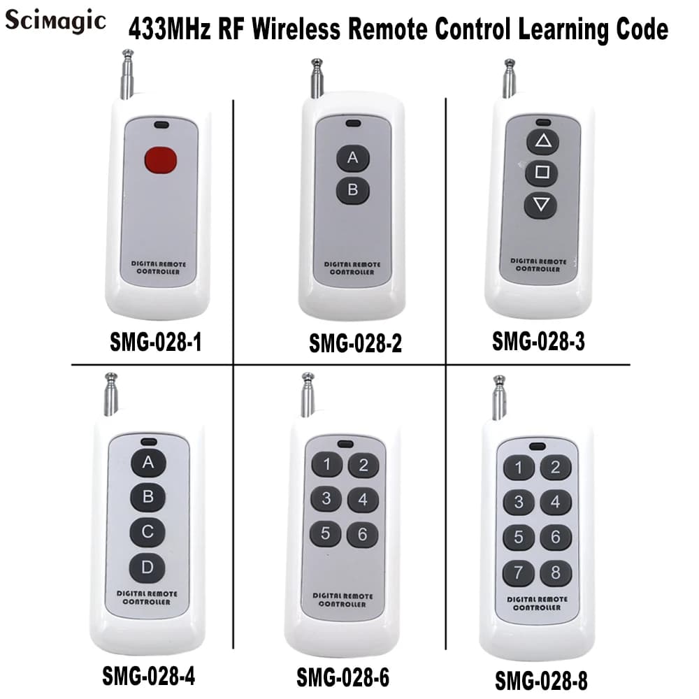 500m 1CH 2CH 3CH 4CH 6CH 8CH 1 2 3 4 6 8 CH Trasmettitore telecomando wireless RF canale 433 MHz