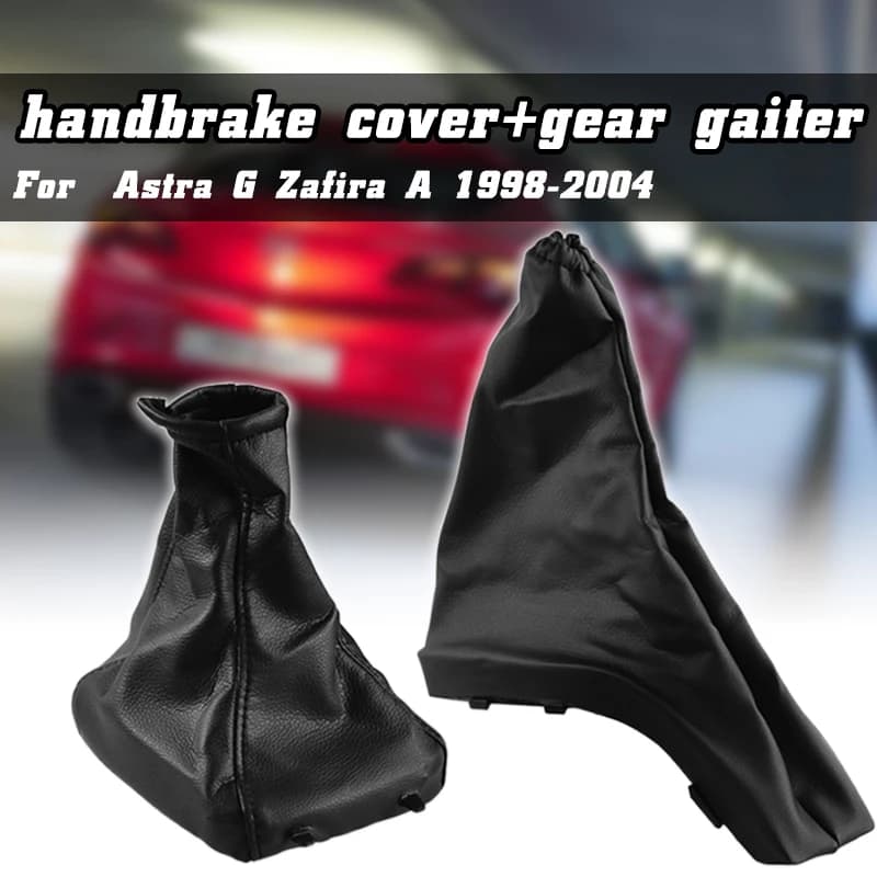 Car Gear Shift Knob Gaiter Boot Cover PU Leather Parking Handbrake Grips Covers For Opel Astra G Zafira A 1998-2004 24430525