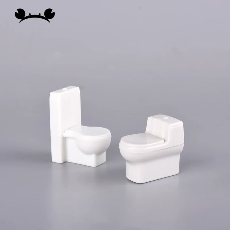 Set di 5 Pezzi Mobili in Miniatura per Bagno di Casa delle Bambole, Scala 1/20 1/25 1/30, Accessori per Interni