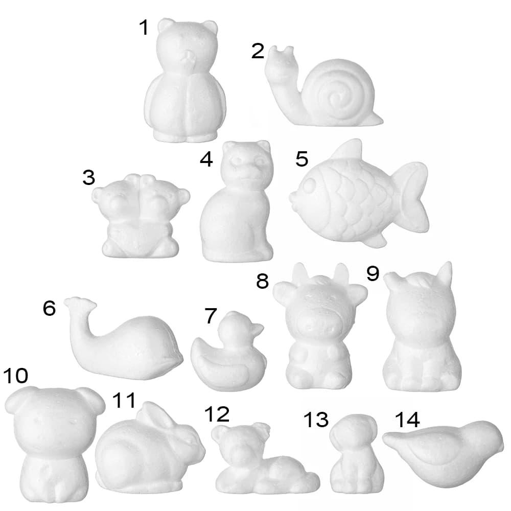 White polystyrene balls to shape crafted polystyrene animals for Christmas gifts DIY Decoration for wedding parties