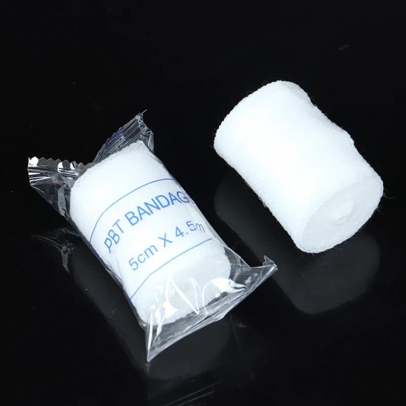 10 rotoli/lotto 5cm x 4.5m Kit di pronto soccorso per bendaggio elastico PBT