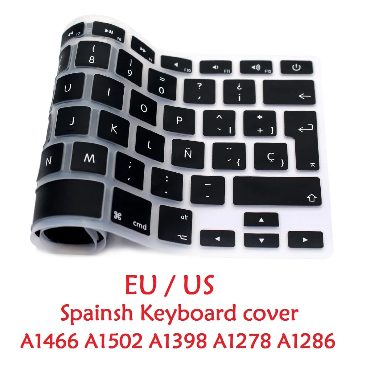 Tastiera spagnola UE USA per MacBook Air Pro Retina 13 15 Tastiera spagnola Cover in silicone A1466 A1278 A1286 A1398 Pelle tastiera