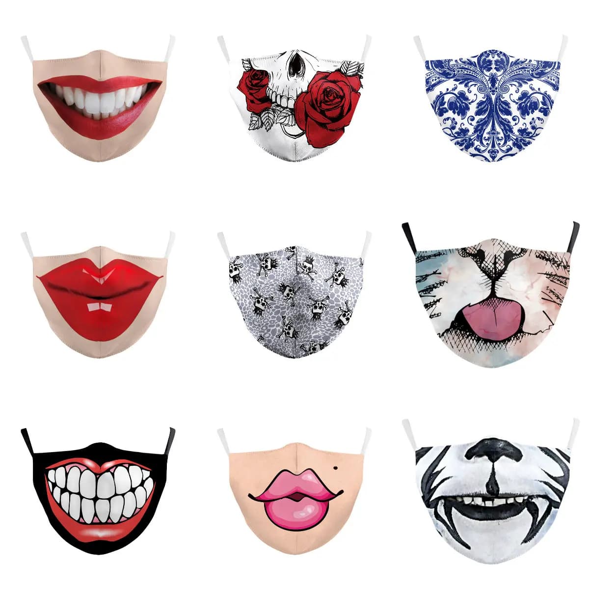 Mascarilla Funny Joker stampa maschere per la bocca maschera Unisex traspirante all'aperto antivento copertura della bocca tappi per la bocca maschera maschera