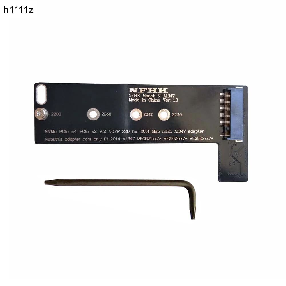 A1347 64GB 128GB 256GB 512GB 1TB NVMe M.2 NGFF PCIe SSD per la Fine del 2014 Mac mini MEGEN2 MEGEM2 MEGEQ2 Adattatore Carta di Convertire Adattatore