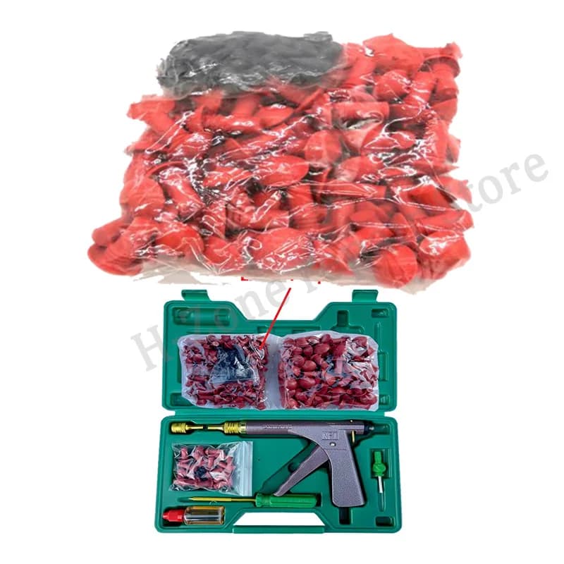 Strumento di riparazione pneumatici per auto Kit di riparazione pneumatici Riparazione pneumatici per bici automatica Spina per puntura Kit pistola per vuoto ruota moto garage con fungo