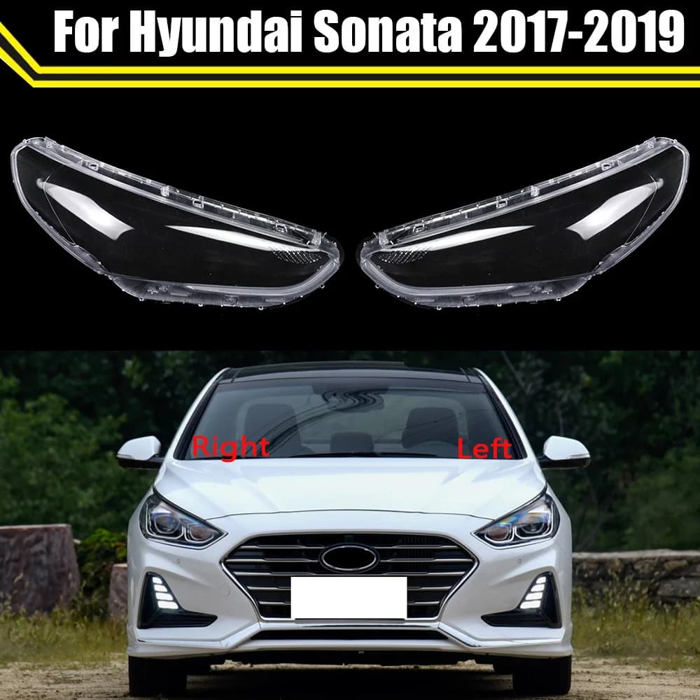 Transparent cover for front car lighthouse, lighthouse shell, glass cover for lighthouse, lighthouse lens for Hyundai Sonata 2017 2018