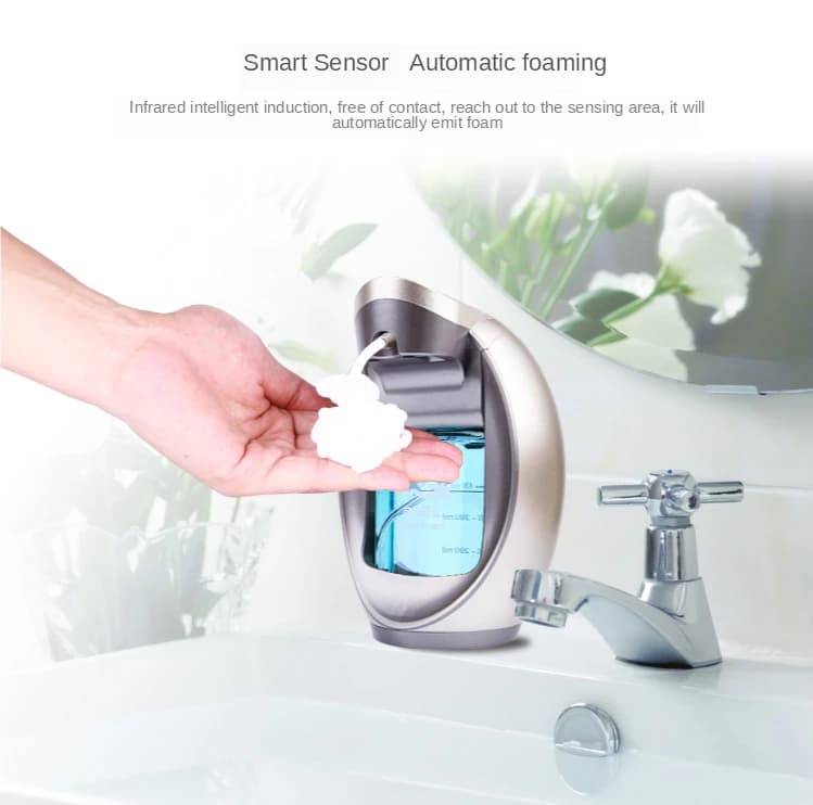 Nuovo distributore automatico di sapone touch per schiuma a induzione intelligente per il lavaggio del telefono cellulare Dispenser di sapone in schiuma a induzione a infrarossi