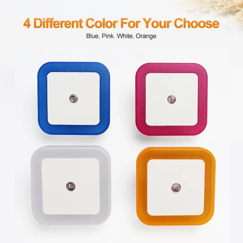 Luce notturna a LED mini con sensore di luce, 110V 220V, spina EU/US, lampada notturna per bambini, illuminazione per soggiorno e camera da letto