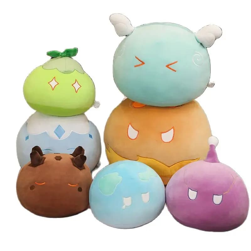 Genshin Impact Slime peluche Wind Thunder Element Slime Throw Pillow cuscino farcito Soft Plushie Dolls regali per i fan