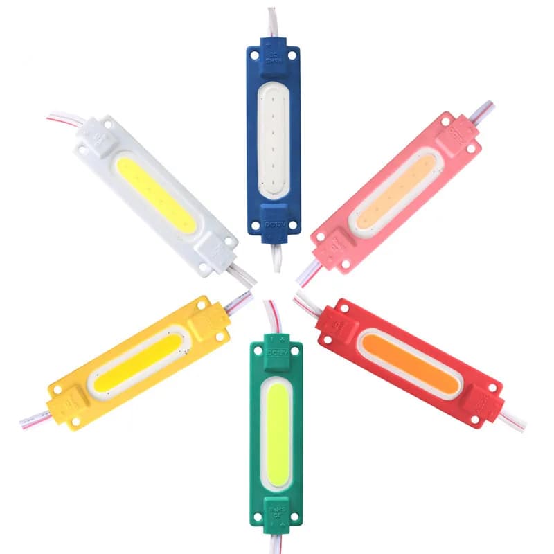 Modulo Led 12V COB Light pubblicità Design Sign retroilluminazione negozio Banner impermeabile IP65 bianco rosso verde blu giallo rosa 10 pezzi