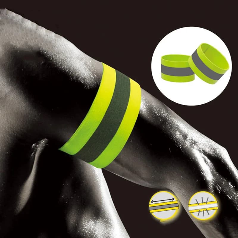 Bracciale riflettente da corsa all'aperto cinturino da cintura sport notte corsa ciclismo equitazione Jogging fascia da braccio di sicurezza scaldamuscoli da corsa