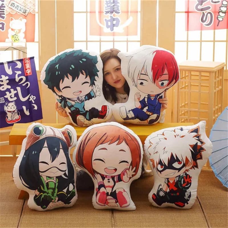 My Hero Academia Anime Boku Yoh Asakura Katsuki Bakugo Shoto Toooroki Dolls cuscino schiacciamento giocattoli farciti peluche ragazza bambini regali morbidi