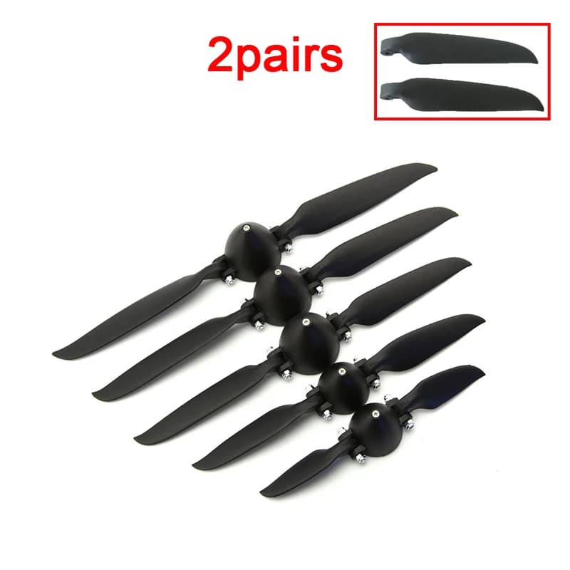 2Pairs Pieghevole Elica 6x4 7x3 8x6 9x5 10x6 11x6 Paddle Lame Ala Fissa Oggetti di Scena con 3 MILLIMETRI Foro per RC Airplane Glider FAI DA TE Parti