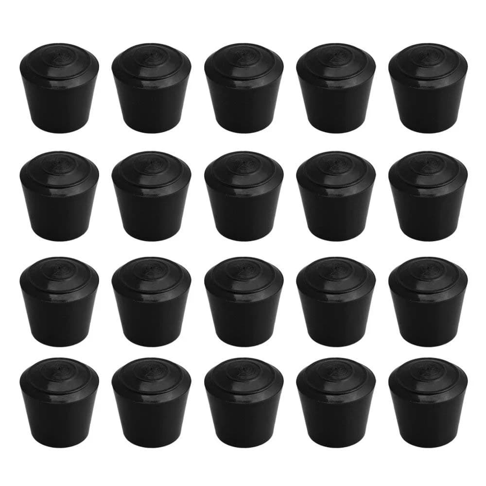10/1214/16/18/20/25mm Diametro Interno Nero Rotondo Mobili Sedia Tavolo Gamba Piede Coperture In Gomma Protezioni Per Pavimenti Cap Confezione da 20