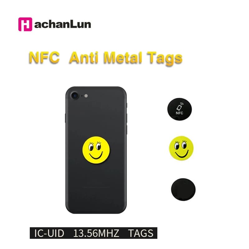 5/10 pz NFC 13.56Mhz S50 scrivibile IC UID Anti metallo interferenza etichette dei cartoni animati adesivi carta di prossimità etichetta per copiatrice RFID NFC