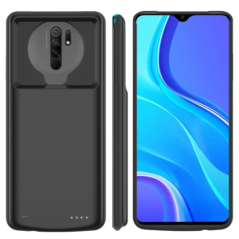 Custodia per caricabatterie per Xiaomi Redmi 9 custodia protettiva antiurto in Silicone sottile per Xiaomi Redmi 9 Prime cover Powerbank di Backup