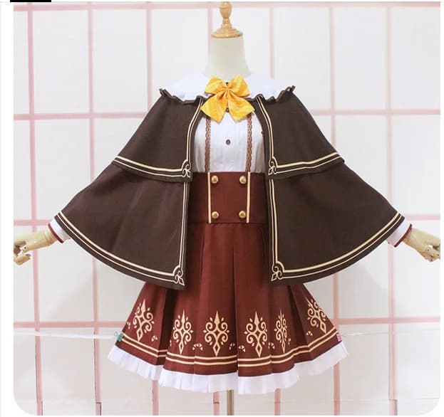 VTuber Inugami Korone Cosplay Women's Costume Uniforms Pretty Lolita Dress Halloween Carnival Costumes