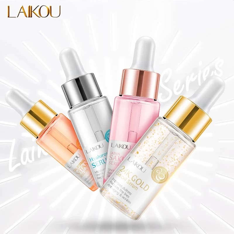 LAIKOU Siero face to the essence of hyaluronic acid ORO 24k Vitamin C Face care Japan Sakura Moisturizing pink skin care 17ml