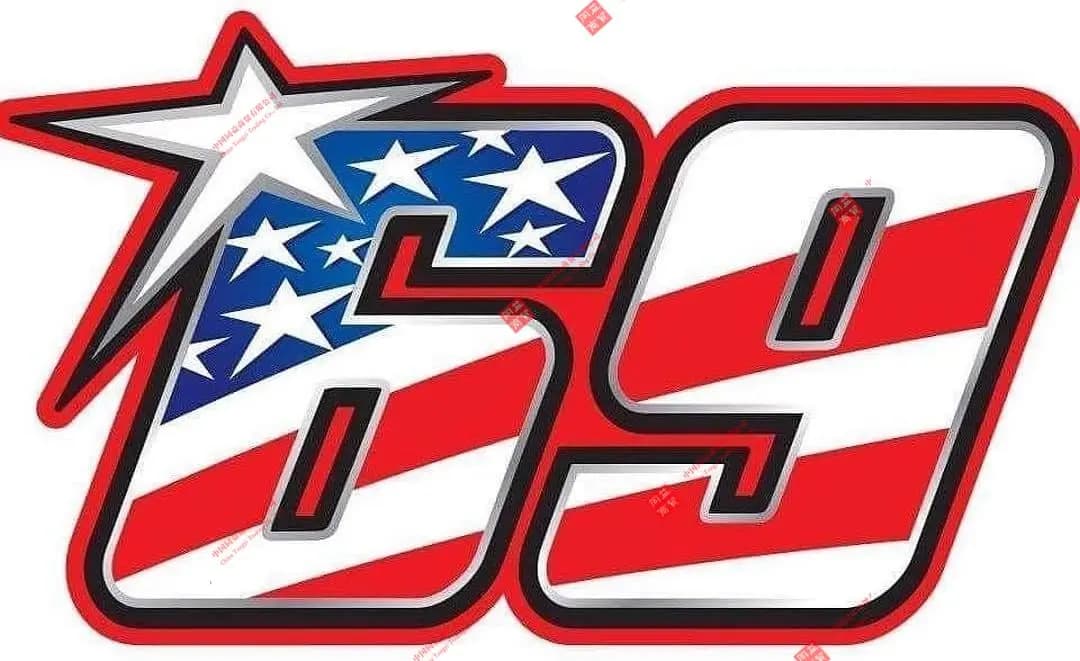 Racing Helmet Stickers Two Pieces of NICKY Hayden MOTO GP Kentucky KID 69 R.i.p Sticker Decals Racing Helmet Stickers