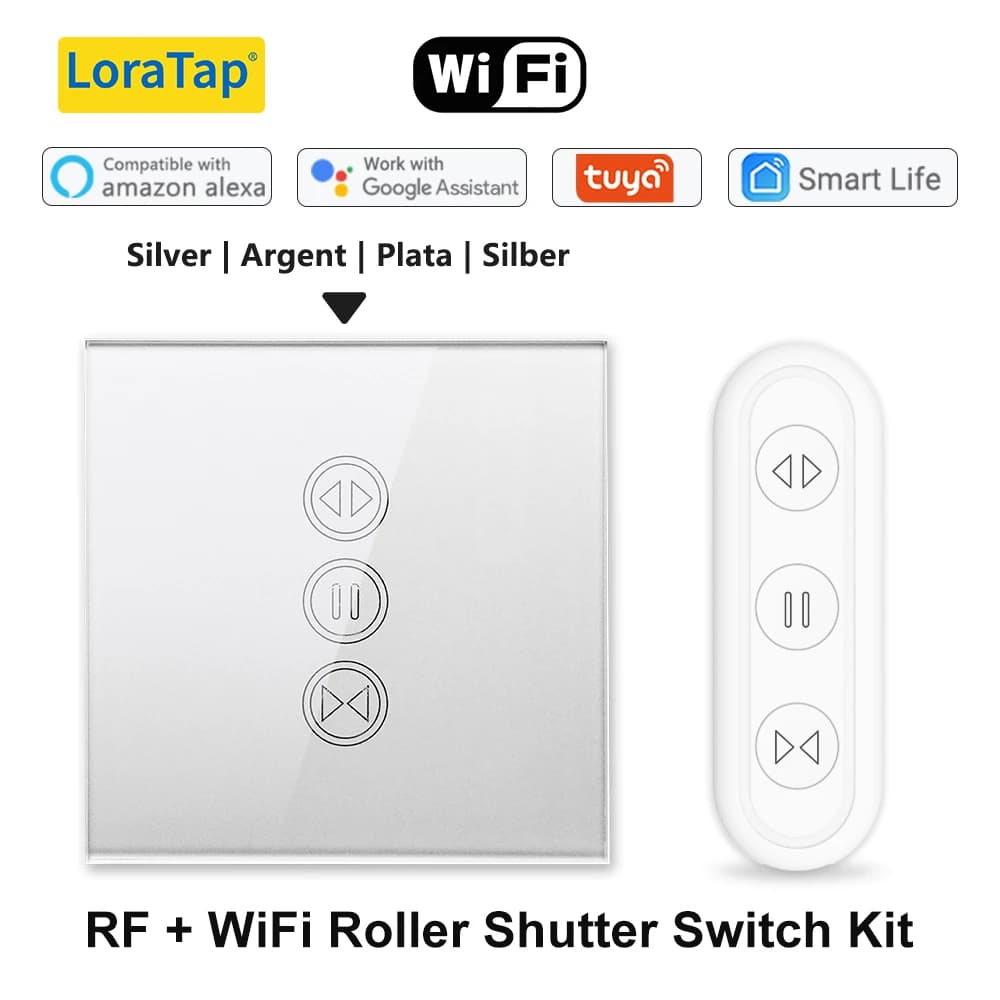 Tuya Smart Life WiFi interruttore per tende avvolgibili colore argento telecomando tende elettriche Google Home Aelxa Echo Alice