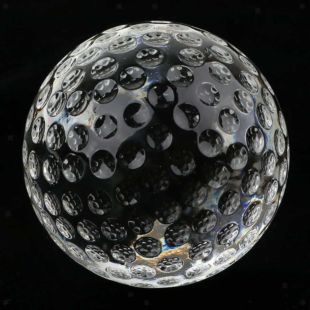 40mm Clear Crystal Golf Ball fermacarte Figurine Home Office ornamenti regalo perfetto