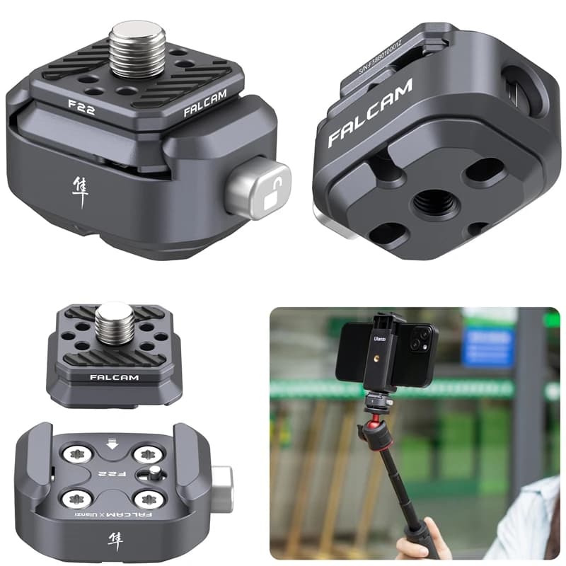 Ulanzi FALCAM F22 Sistema a sgancio rapido con vite da 1/4 a F22 Supporto base NATO Mount DSLR Gabbia per fotocamera Treppiede Adattatore per interruttore rapido