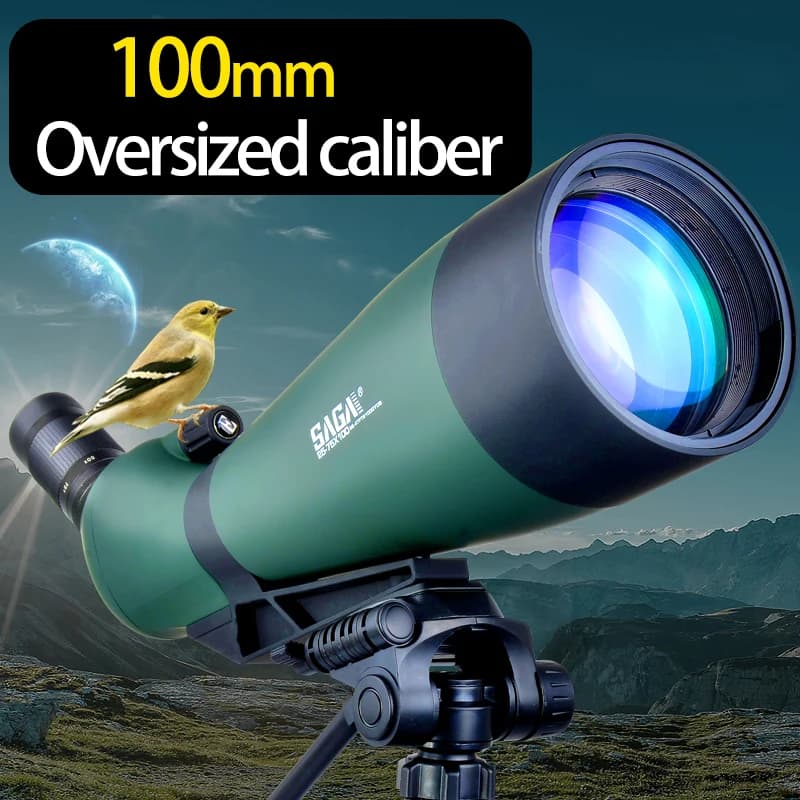 Ingrandimento ad alta definizione Saga 100mm obiettivo a grande apertura obiettivo Bird Watching telescopio monoculari