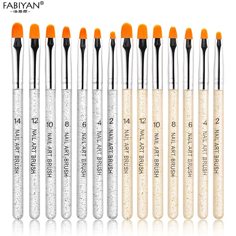 3/7 pezzi professionale manicure gel UV pennello penna acrilico trasparente nail art pittura pennello da disegno strumenti per fototerapia