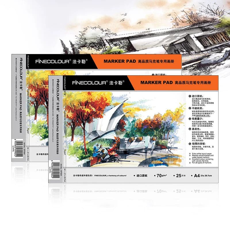 FINECOLOUR Marker Pad 32K/A3/A4 Sketchbook Marker Book 16/25 Sheets Professional/Junior Art Drawing Notebook Notepad Notitieboek