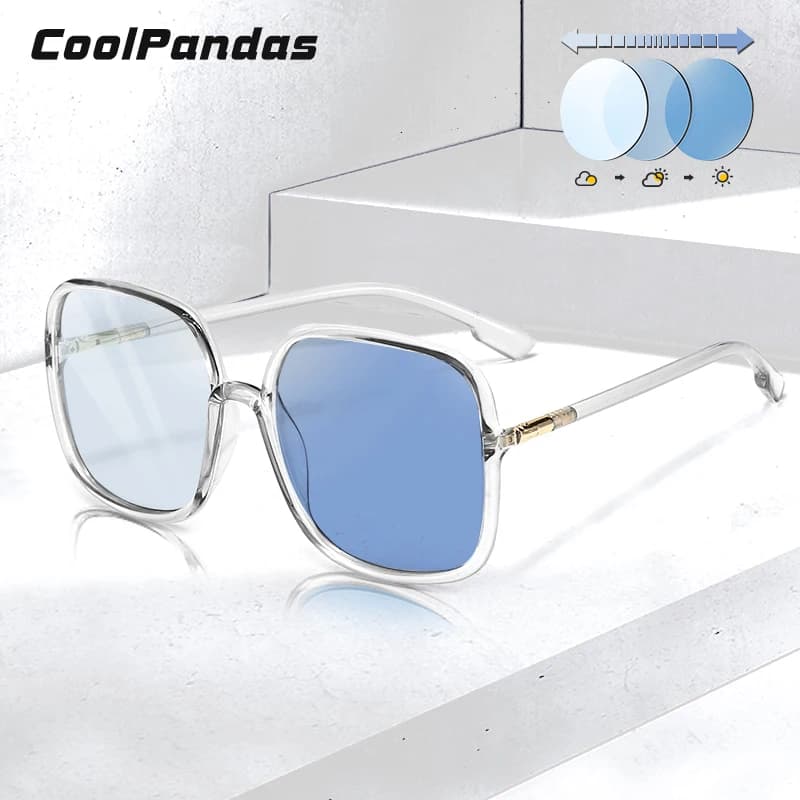 CoolPandas New Trend Oversized Photochromic Polarized Sunglasses Women Fashion Ocean Color UV400 Anti-glare Glasses gafas de sol