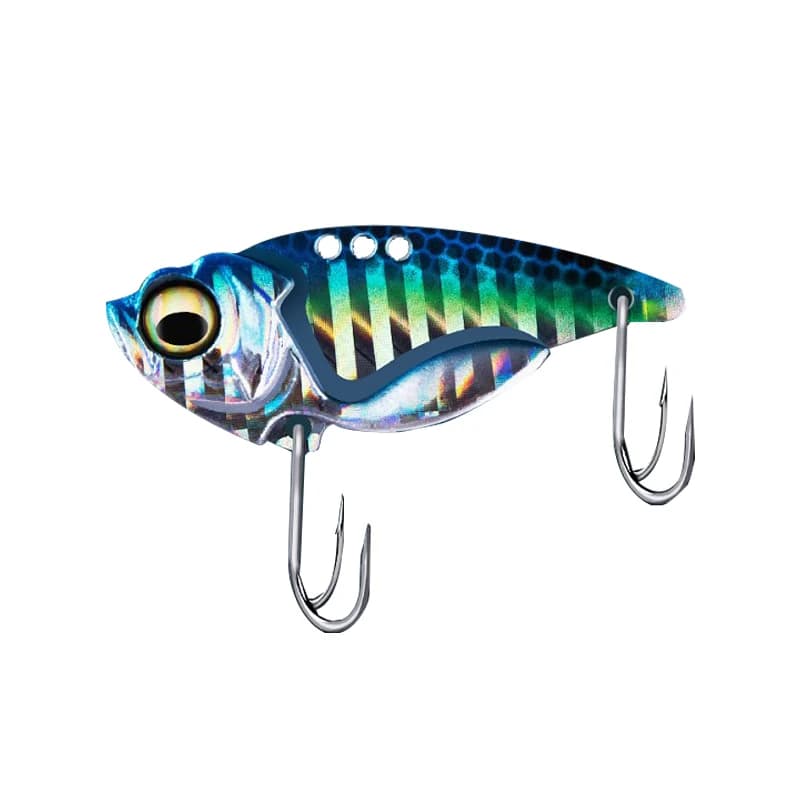Easyfish 1 pz VIB 7.5g 11g 14g Occhi 3D Metallo Vib Lama Richiamo Affondamento Vibrazione Esche Doppi ganci Vibrazione Artificiale per Bass Pike