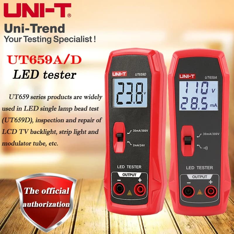 Tester LED UNI-T UT659A UT659D per ispezione e manutenzione di retroilluminazione/barre luminose/tubi di TV LCD
