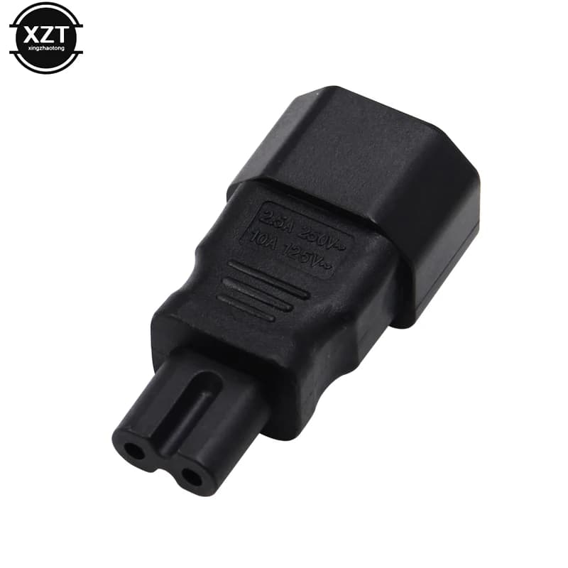 Adattatore IEC 320 da C14 a C7 IEC 3 pin a 2 pin maschio a femmina convertitore ca bollitore spina di alimentazione presa connettore 2.5A 250V ~/10A 125V