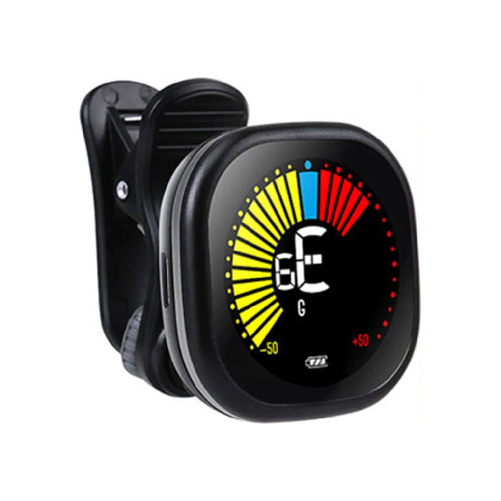 Accordatore per chitarra elettrica Clip a pedale su Mini Display LCD sintonizzatori USB ricaricabili per chitarra cromatica violino Ukulele