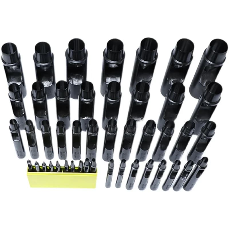 0.5-8.5mm black round sting HY new anti-rust anti-rust bag handmade leather strap cylindrical strap punching