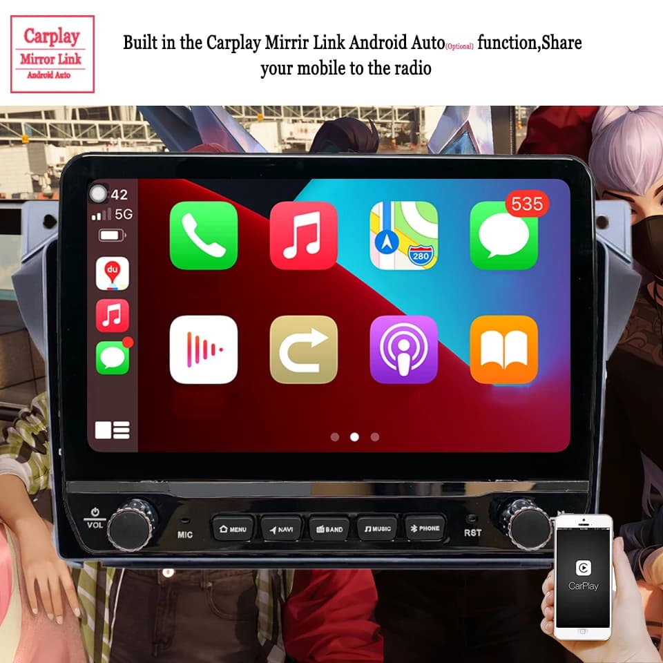 Autoradio 2 Din Android 14 8G+128G con lettore DVD e cassette per Suzuki Alto 2009-2016, Navigatore GPS Auto BT