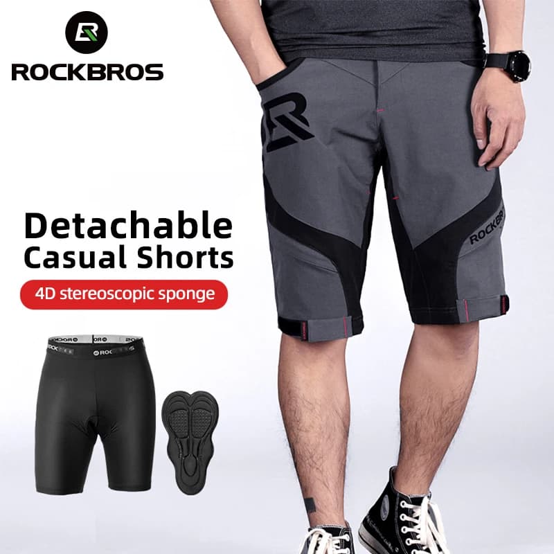 Bike shorts ROCKBROS Cycling shorts MTB Road Summer Outdoor Sports Biker Breathable climbing shorts Quick Dry double layer