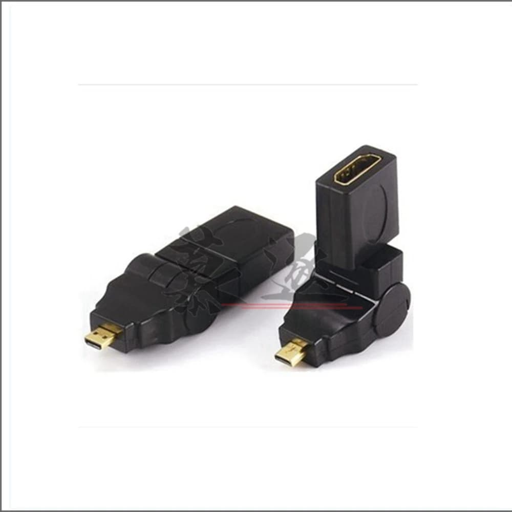 90 degree right angle adaptor cable with 180/360 degree rotation from male to female HD compatible with micro HDMI for tablet
